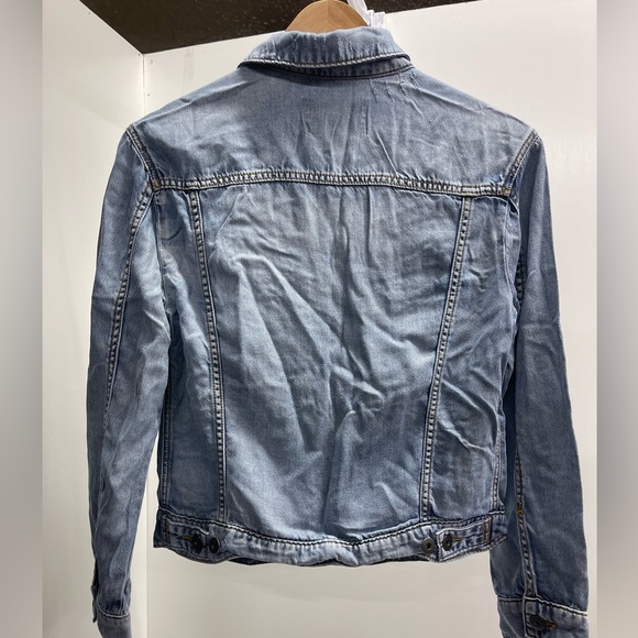 Anthropologie Pilcro Light Blue Distressed Denim Jean Jacket - Picture 2 of 3